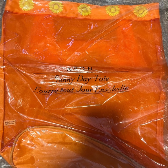 2/$10 NWT Sunny Day Tote orange with yellow sunflowers beach bag  summer bag - Picture 4 of 5